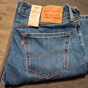 Levi's 505 Regular Fit Straight Leg Jeans - Classic Blue